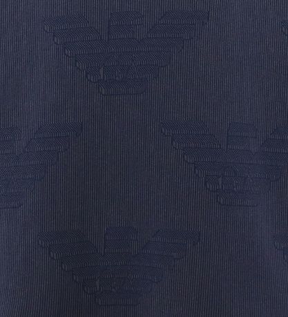 Emporio Armani Kapuzenpullover - Navy Gestreift m. Logos