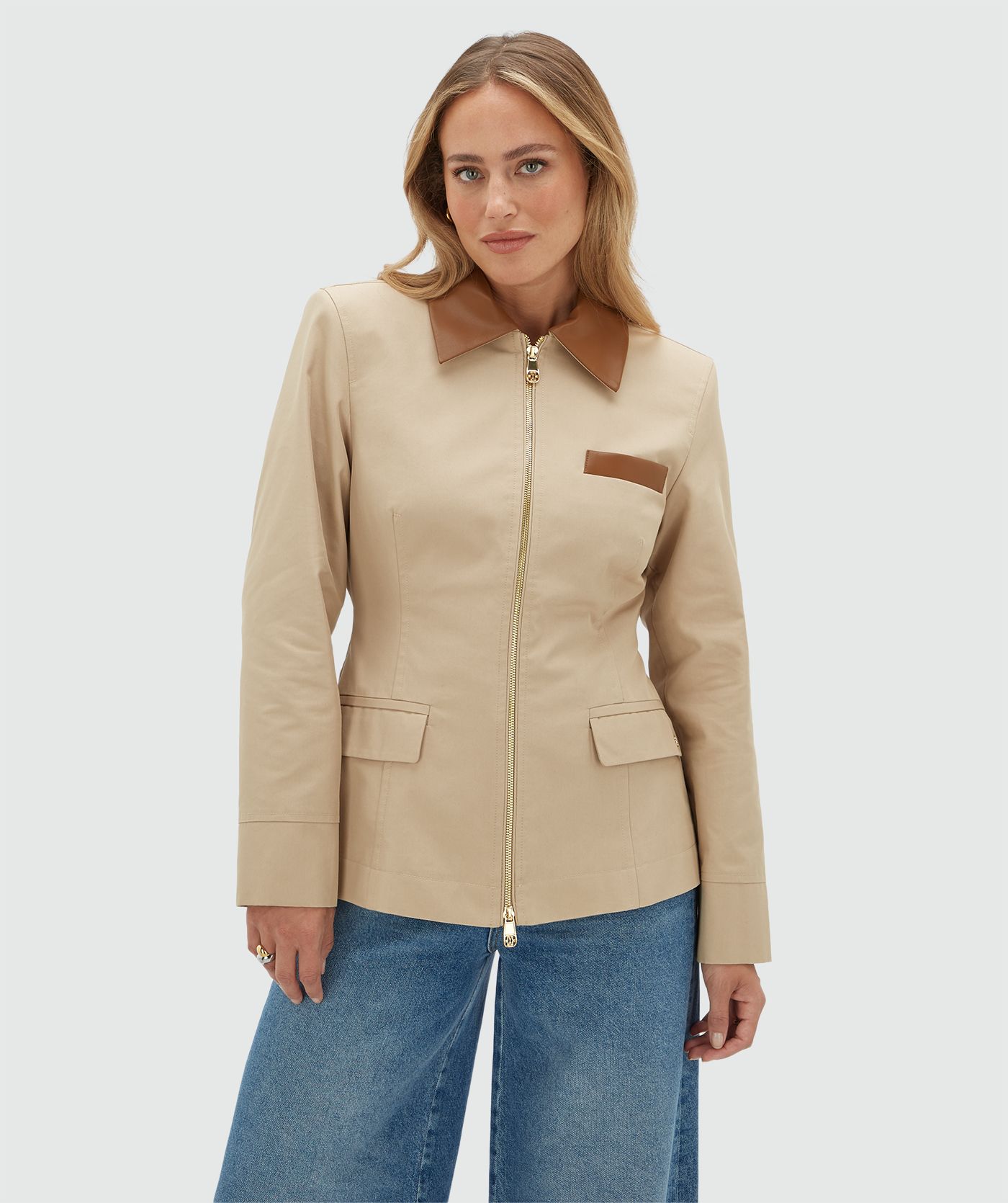 JV-TROY fitted jacket - beige