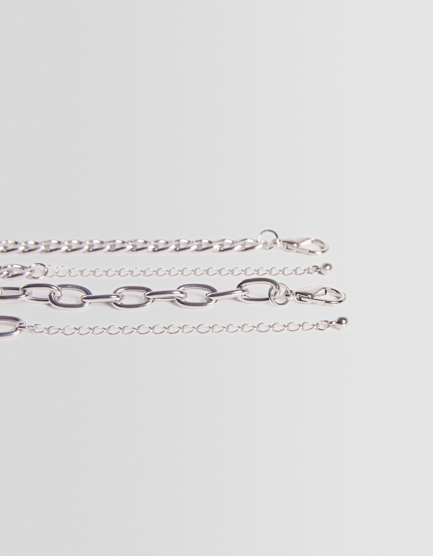 Conjunto de 2 colares com pingente de cruz