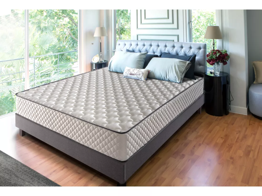 Matelas Mousse 160x200 Florida - Ferme - Réversible - Côté Été/hiver - H20 Cm