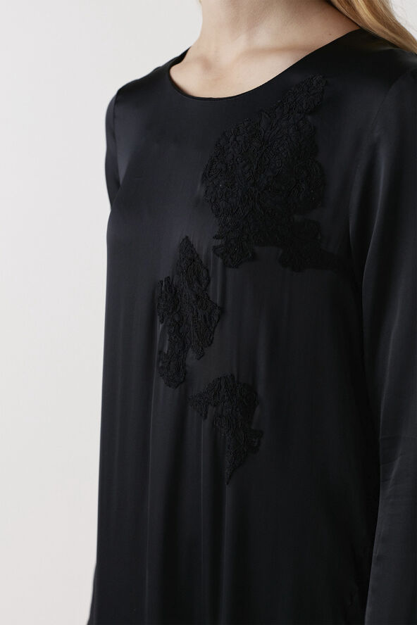 Rabens Saloner Placement lace dress Midnight