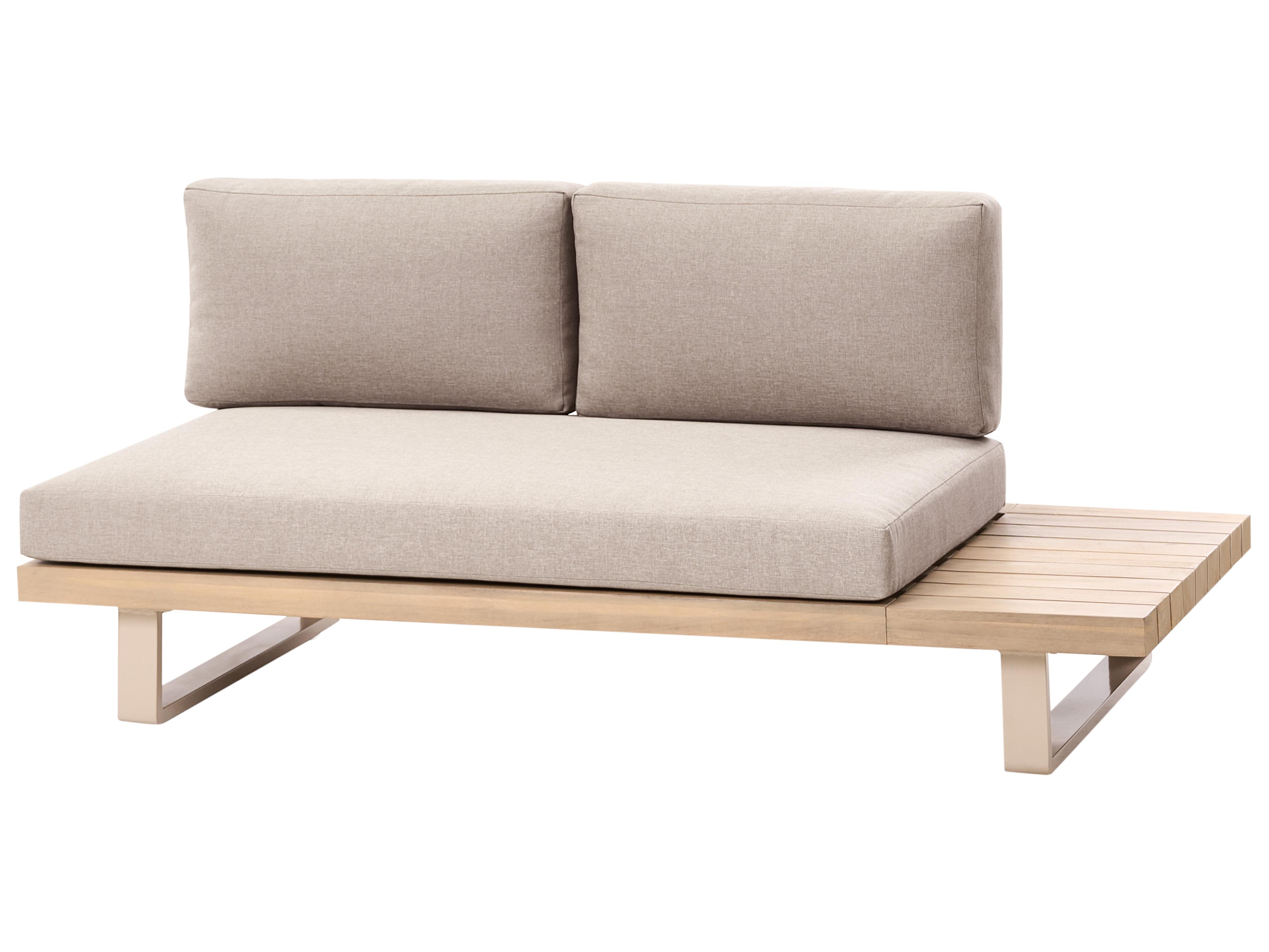 Tuin hoekloungeset met tafel 5-zits MYKONOS rechtszijdig Gecertificeerd acaciahout Taupe