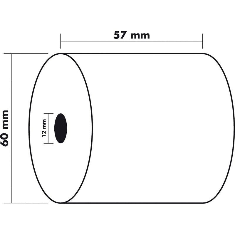 Bobines Caisses, Calculatrices Exacompta 40651E - l 57 mm x L 30 m, Ø 60 mm - 1 pli(s) - paquet de 10
