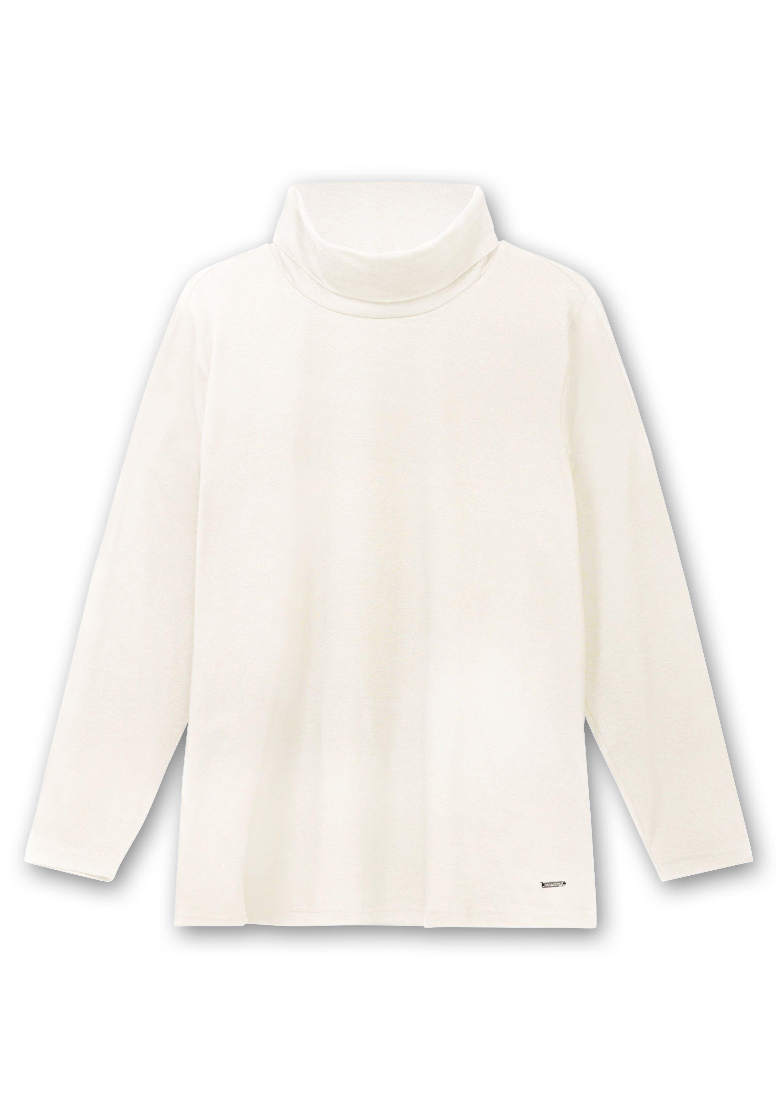 Langarmshirt mit Rollkragen, aus elastischem Jersey