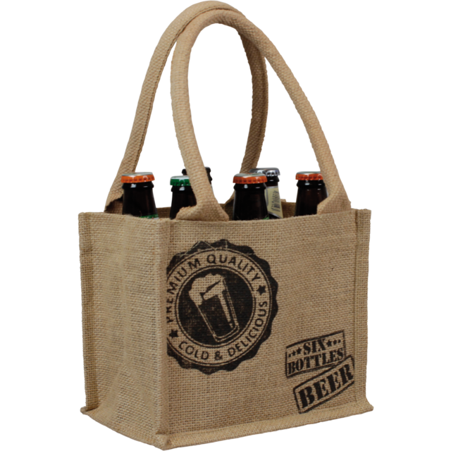 Tas, Mon voyage, Jute, reusable, 21x14x18cm, fleszak, bruin