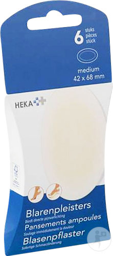 Heka Pansements Ampoules Moyen 42x68mm 6 Pièces