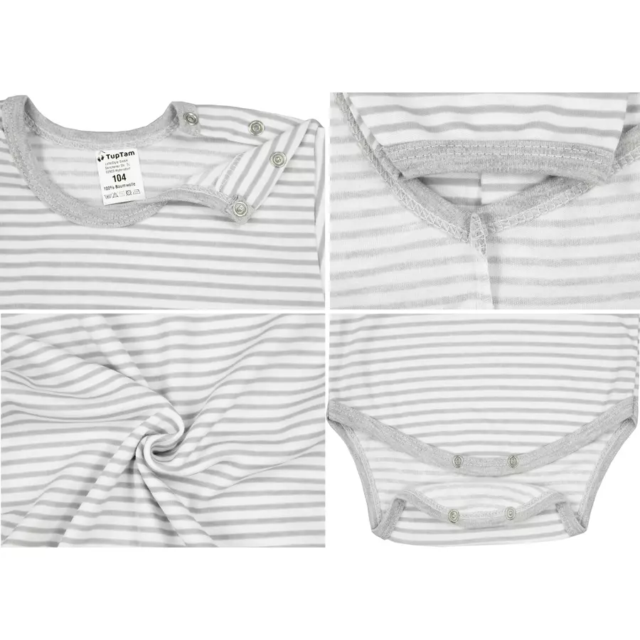 TupTam Kinder Unisex Kurzarm Body 3er Set dunkelblau