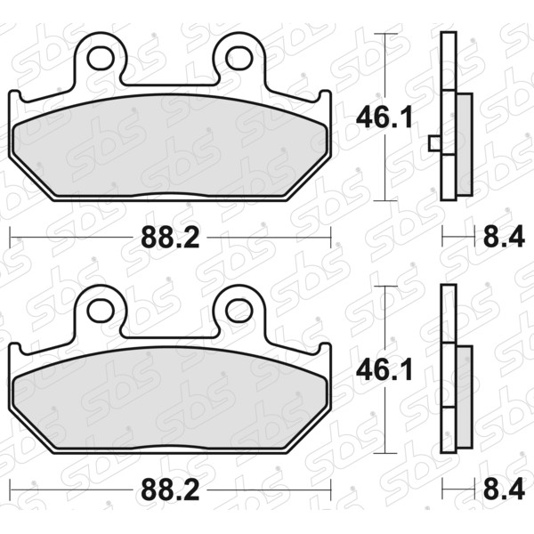 SBS - Plaquettes de frein 182 HF