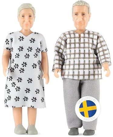 Lundby - Grootouder Poppenset - Poppenhuisfiguren - Klein - Buigzaam