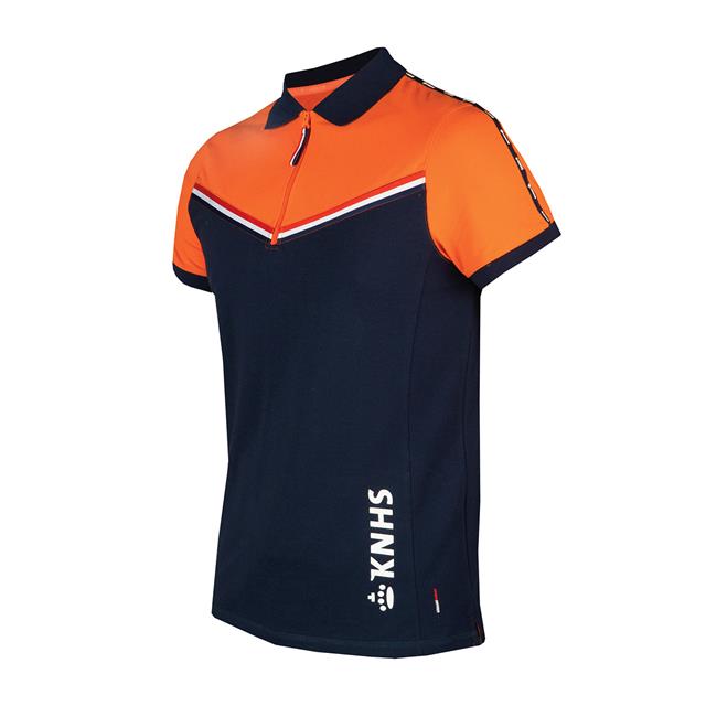 Polo KNHS Fan NL Men Donkerblauw-oranje