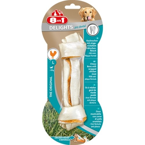 Pro Dental Delights Osso Grande para Cães, Sabor Natural