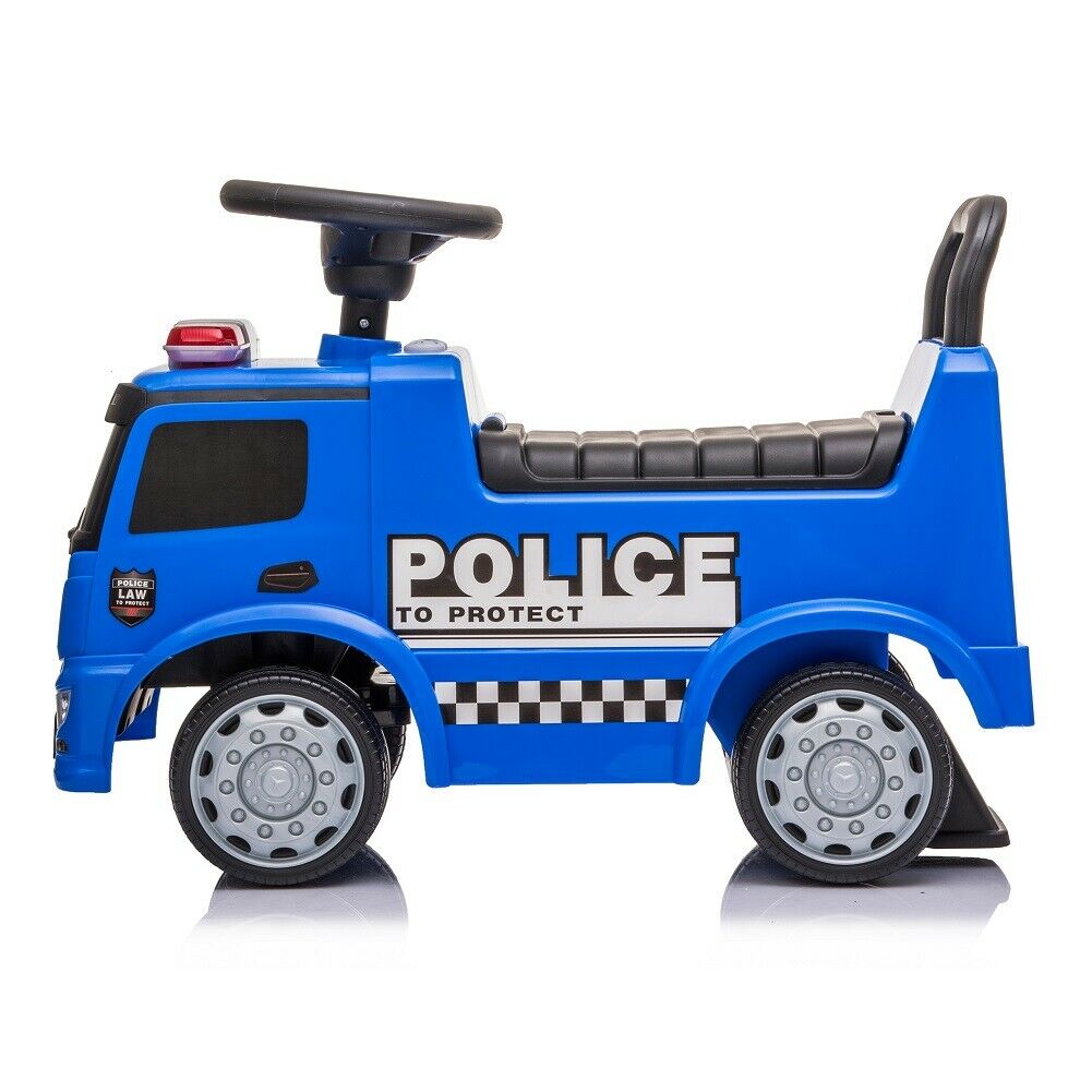 Mercedes-Benz Police Polizei Rutschauto LED Rutscher Kinderauto Hupe