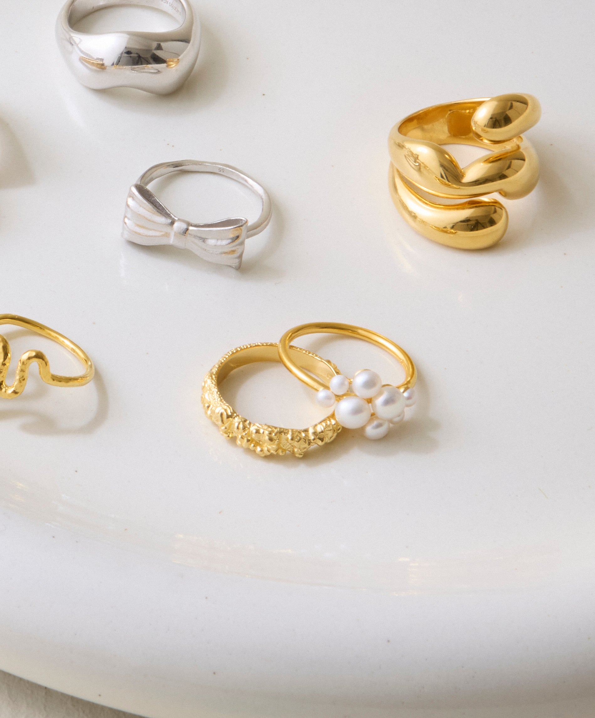 Camille Brinch  Stacking Crush ring - forgyldt