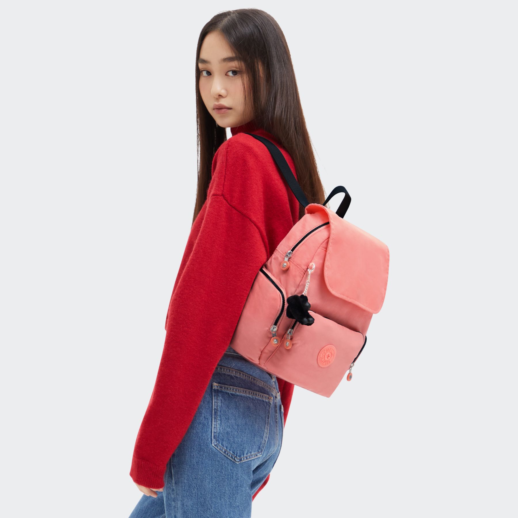 CITY ZIP S  Petit sac à dos avec bretelles ajustables - Peach Peace