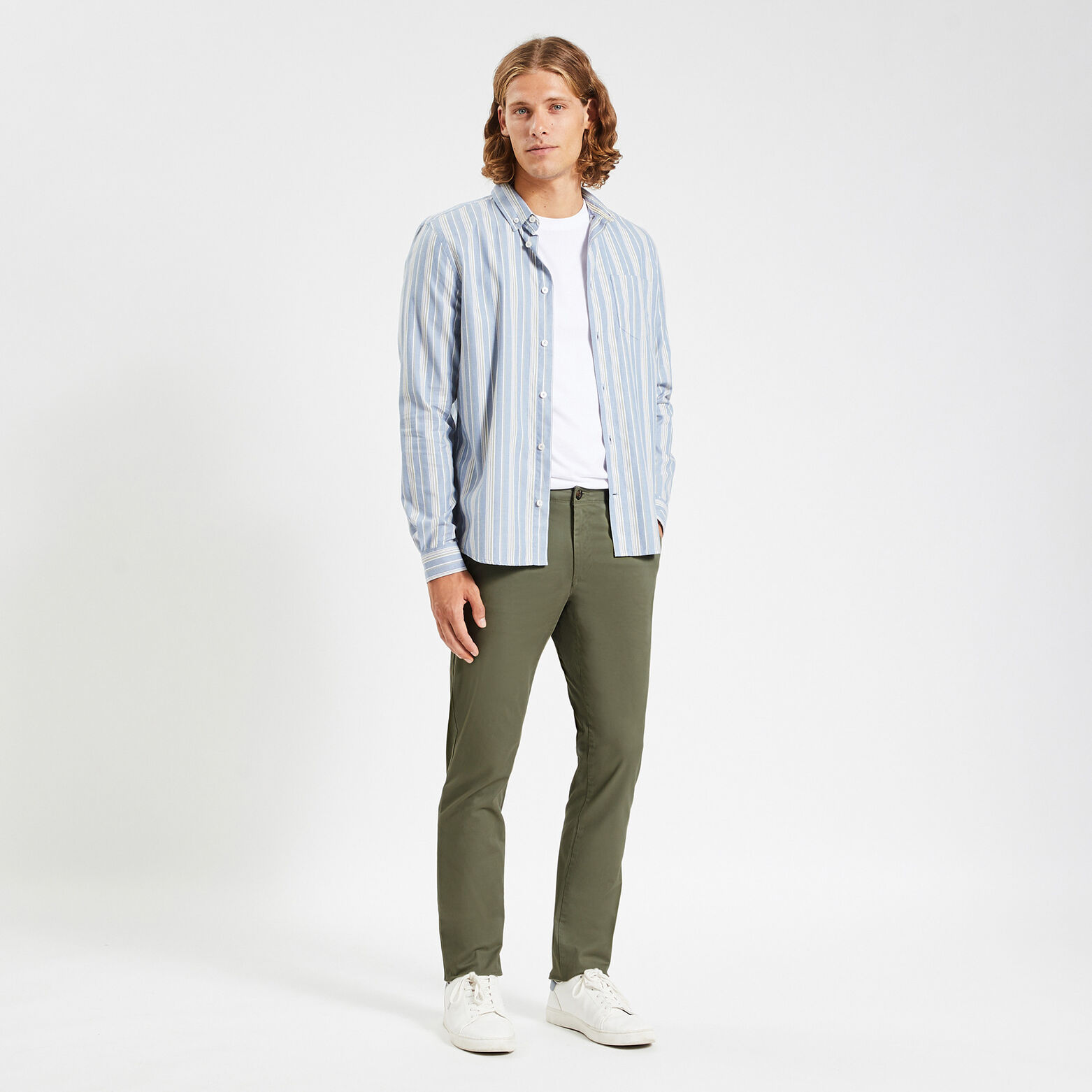 Pantalon chino slim 'le parfait by JULES' vert