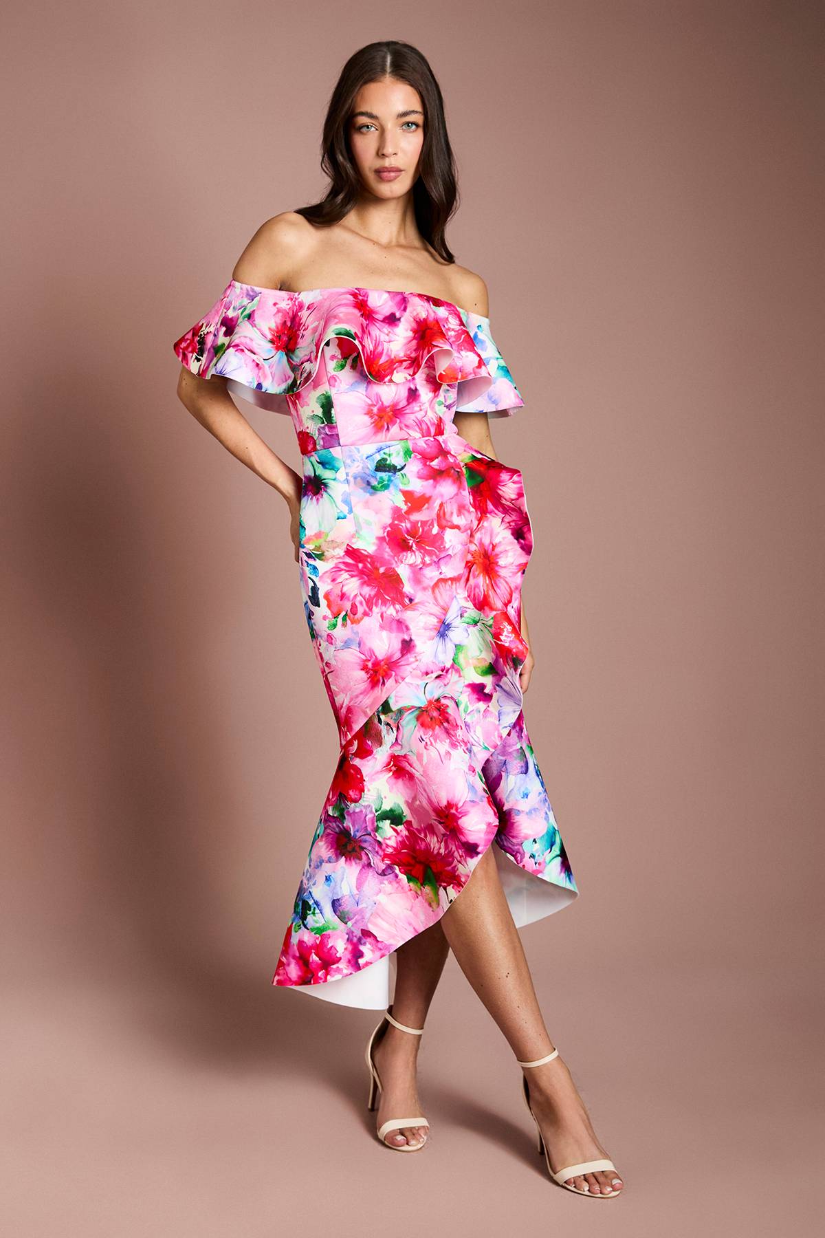 Coast Robe Scuba À Imprimé Floral Placé