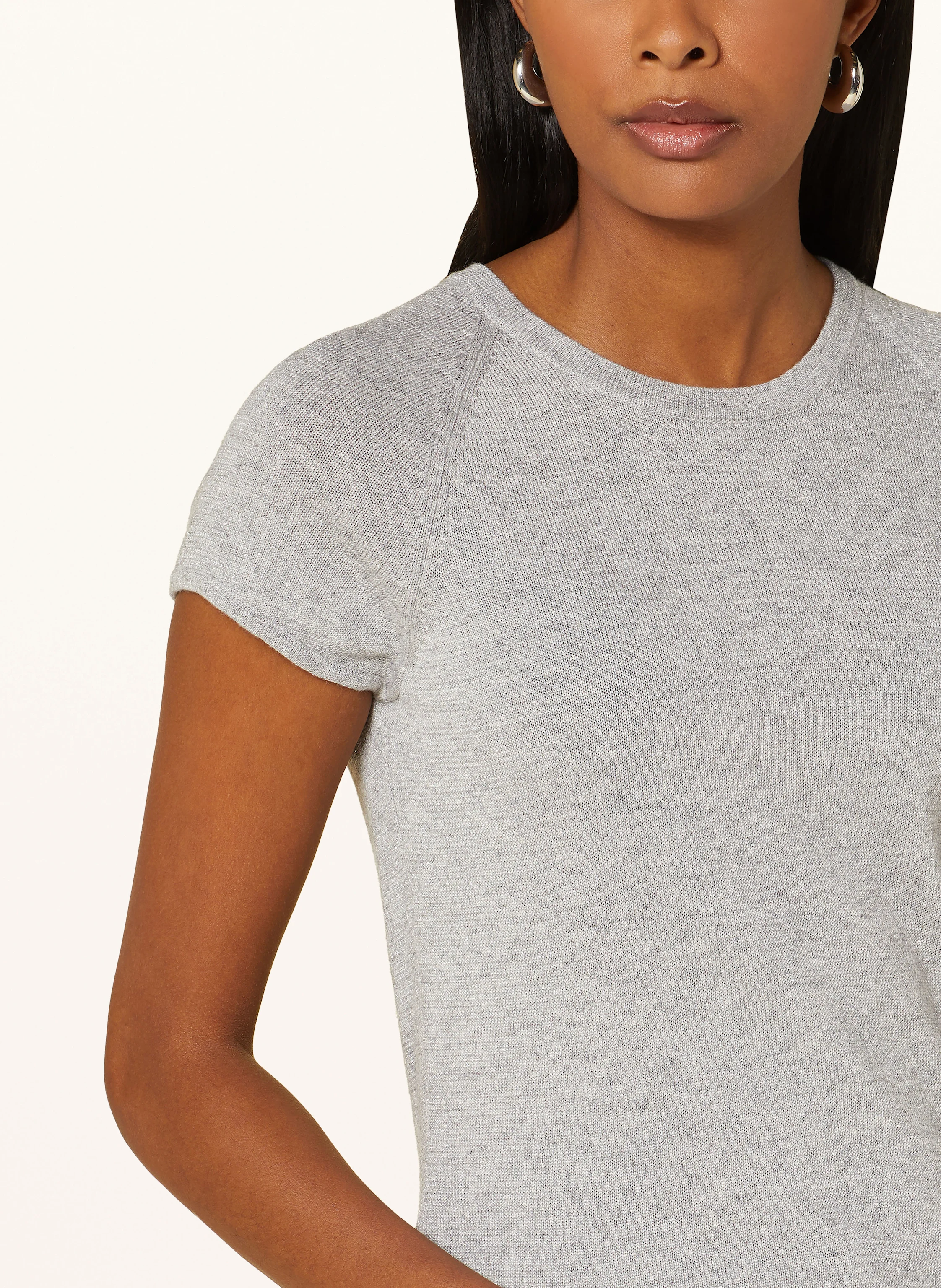FTC CASHMERE Strickshirt mit Glitzergarn
