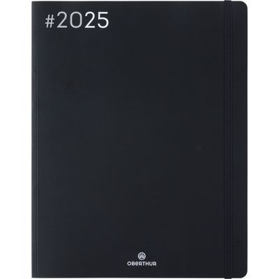 Agenda Flex - 1 semaine sur 2 pages - 22 x 28 cm - noir - Oberthur