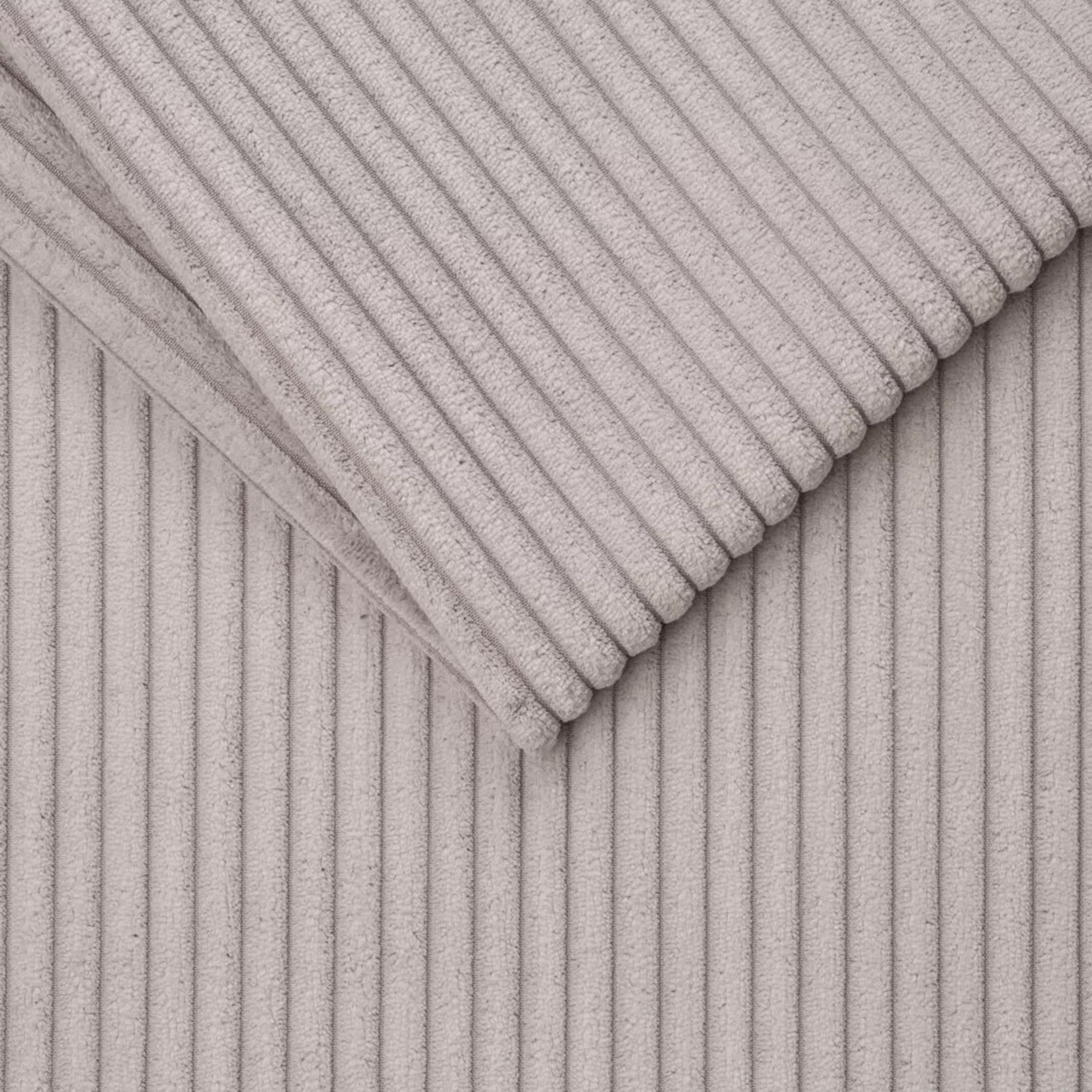 Ecksofa - dove - Cord - Recamiere rechts