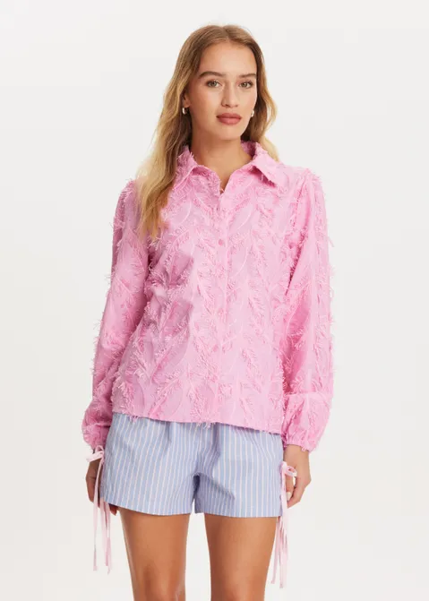 Blouse met franjes roze (ROS)