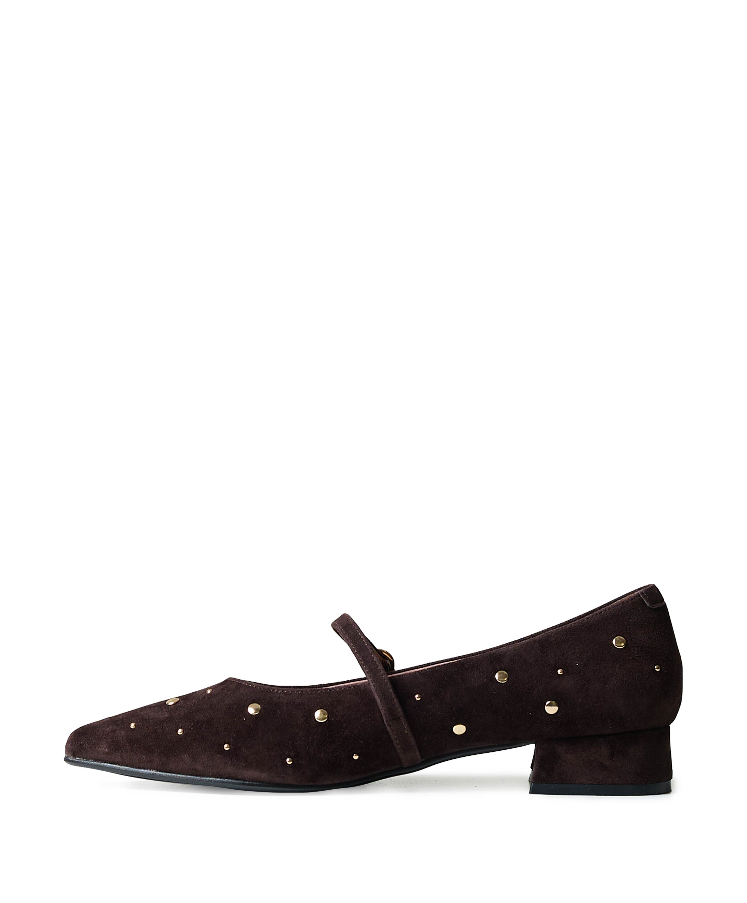 Gioia  Annette dames ballerina's bruin