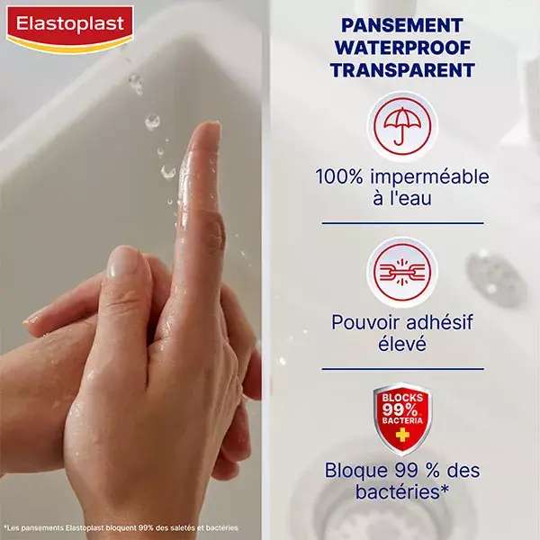 Curativo impermeável e resistente à água Elastoplast, 20 unidades