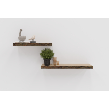 Duraline wandplank eikenfineer met schors 60x23,5 cm 38 mm