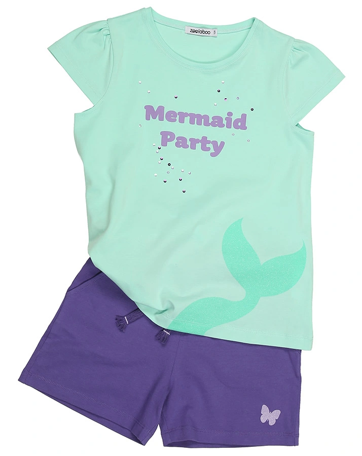 T-Shirt MERMAID PARTY in mint