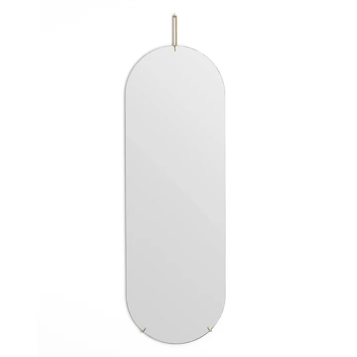 Moebe - Wandspiegel oval, 133 cm x 44 cm, schwarz
