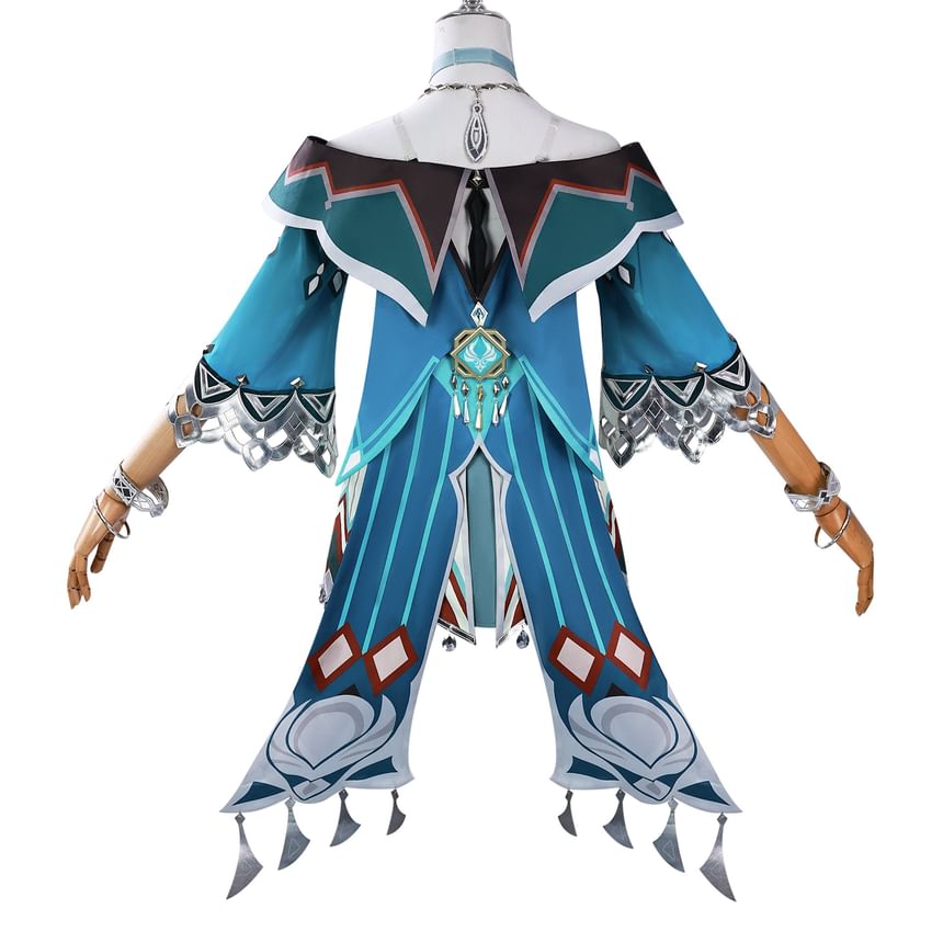 Custaplayu - Genshin Impact Lan Yan Cosplay Kostuumset / Pruik / Schoenen