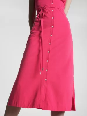 Vestido polo midi justo sem mangas