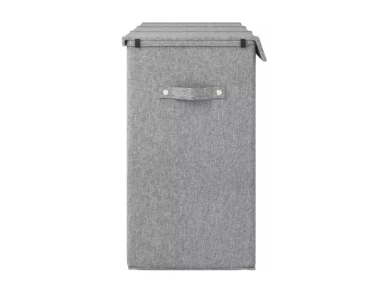 Panier à linge pliable Gris 64,5x34,5x59 Tissu en faux lin