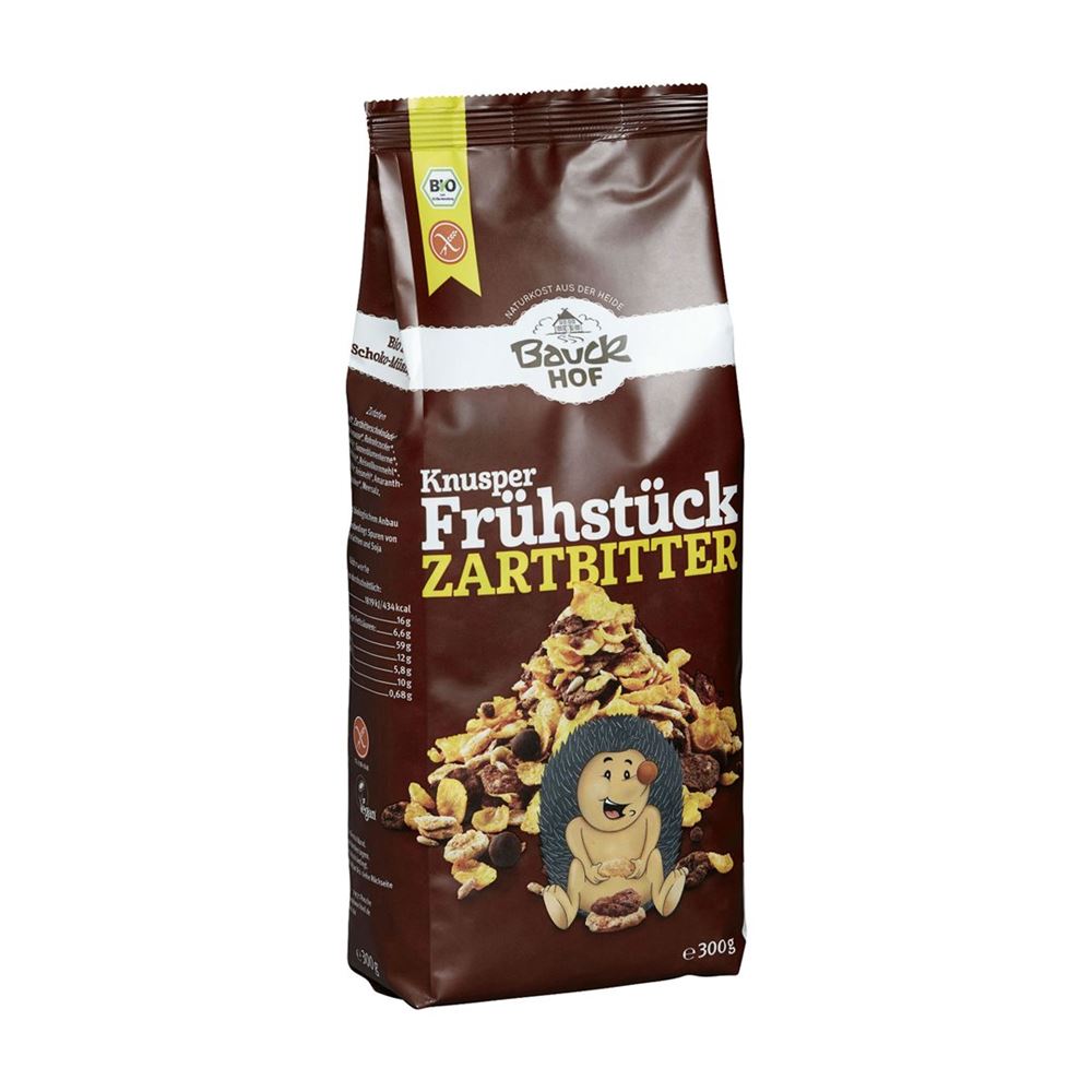 BAUCKHOF Knusper Frühstück Zartbitter<br>300 g, Beutel, glutenfrei