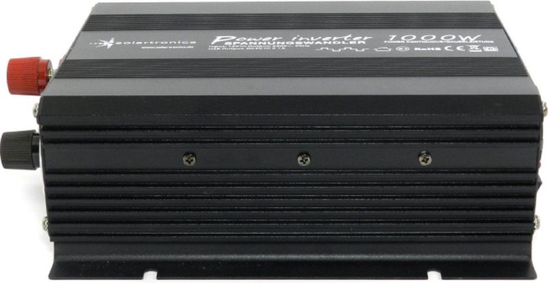 12V naar 230V Gemodificeerde Sinus Spanningsomvormer - 1000W - Zwart