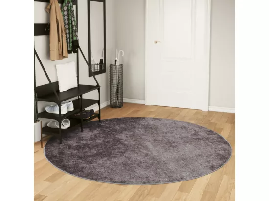 Tapis lavable gris ø 200 cm antidérapant