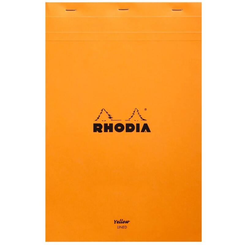 Bloc agrafé N°19 A4+ 80 feuilles  lignées + marge 80 g. - Orange