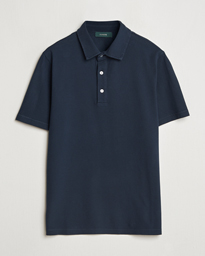 Zanone Soft Cotton Piquet Polo Navy