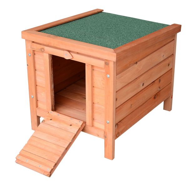 Pawhut Gaiola Coelho Cobaia de Madeira Ao Ar Livre Casa Pequeno Animal 51x42x43cm
