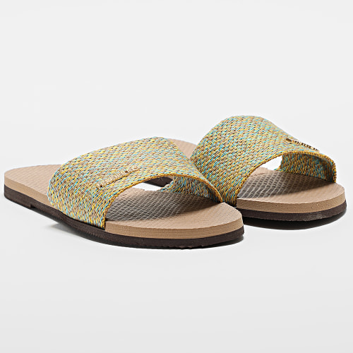 Claquettes Femme You Malta Jaune Marron