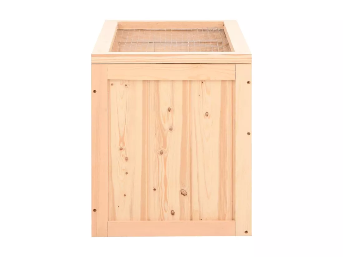 Cage à hamster 60x35,5x42 cm bois massif de sapin
