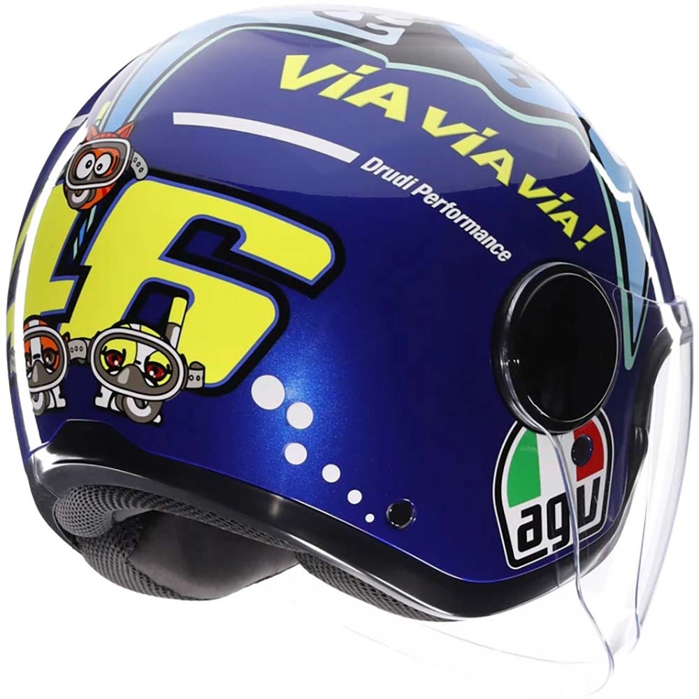 AGV - Casque Eteres Rossi Misano 2015 Bleu foncé / Bleu Clair / Jaune