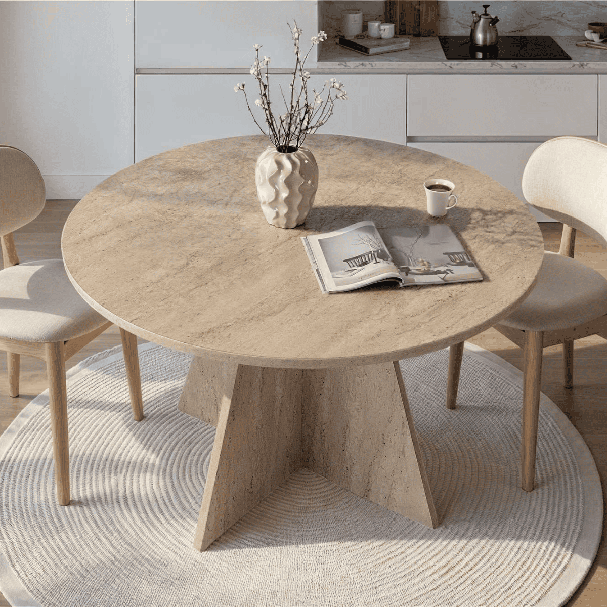 Calicosy - ARIA-tabel - B120 cm - Licht hout