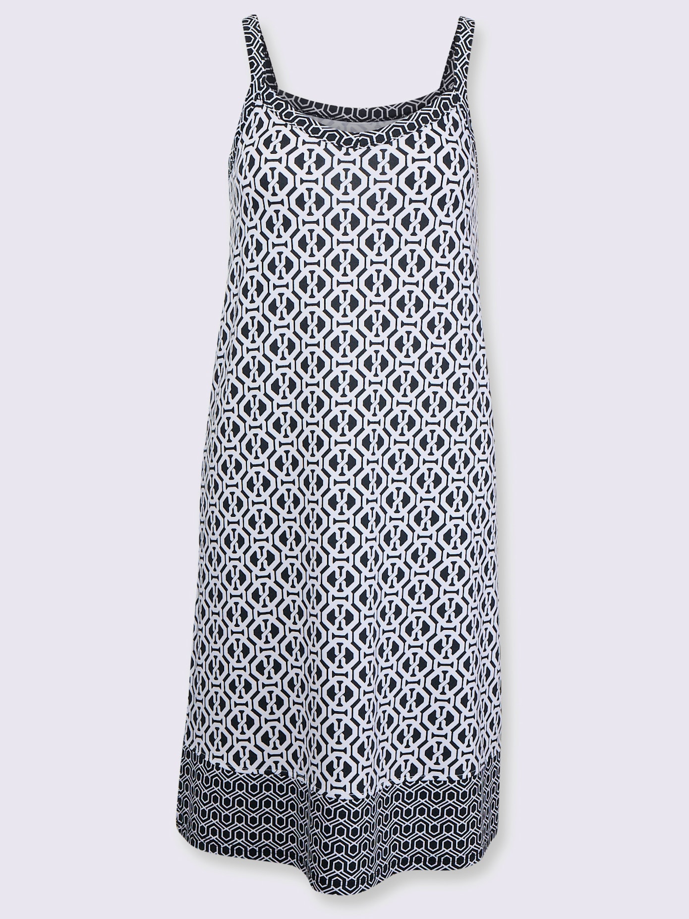 Chemise de nuit à motifs bretelles fines