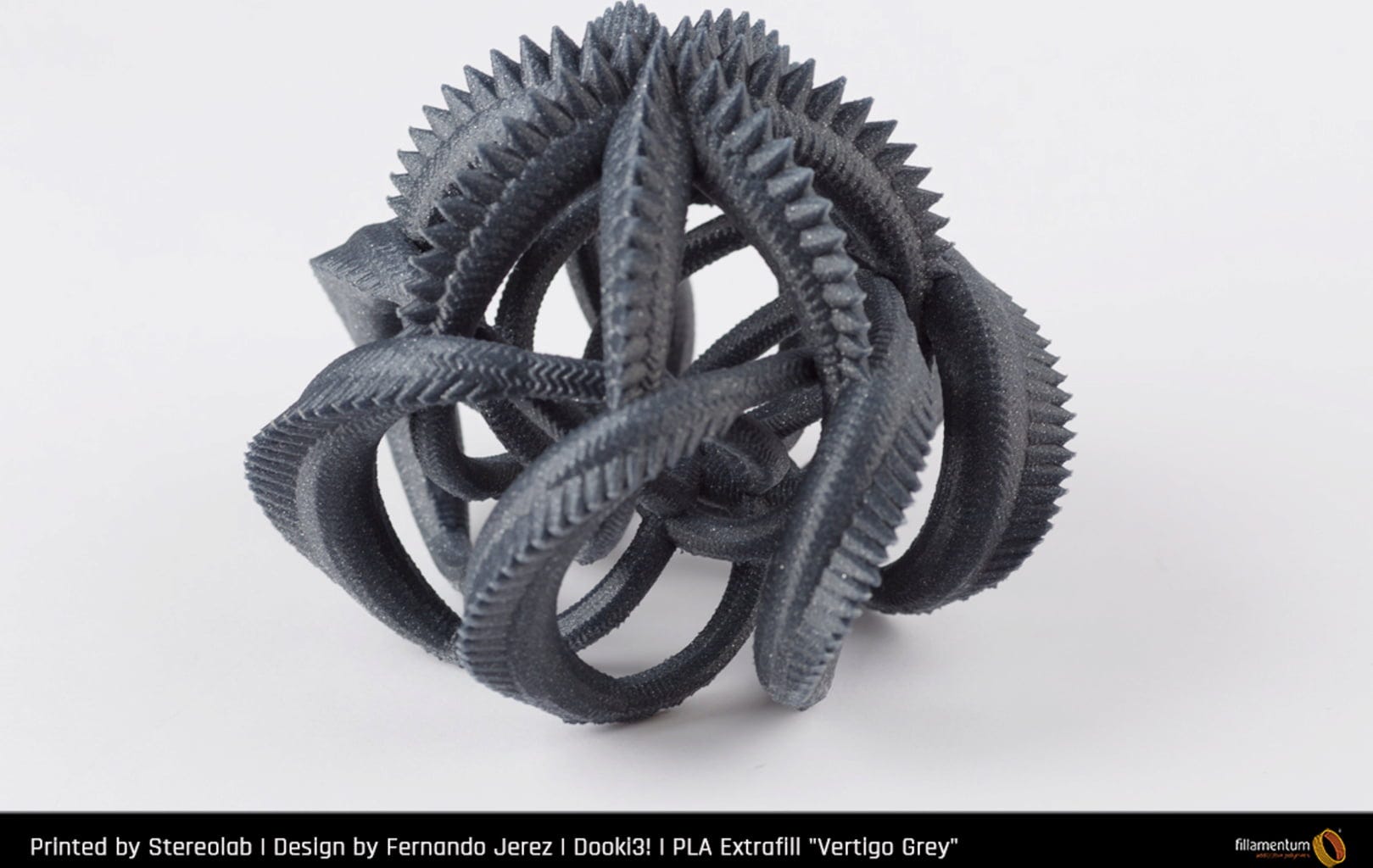 Fillamentum  PLA Extrafill Vertigo Grey, 1,75 mm / 1000 g    Hochwertiges PLA für FDM 3D Drucker in Vertigo Grey