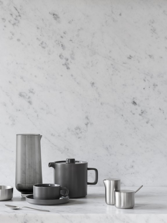 Blomus Pilar kop en schotel set van 2 moonbeam