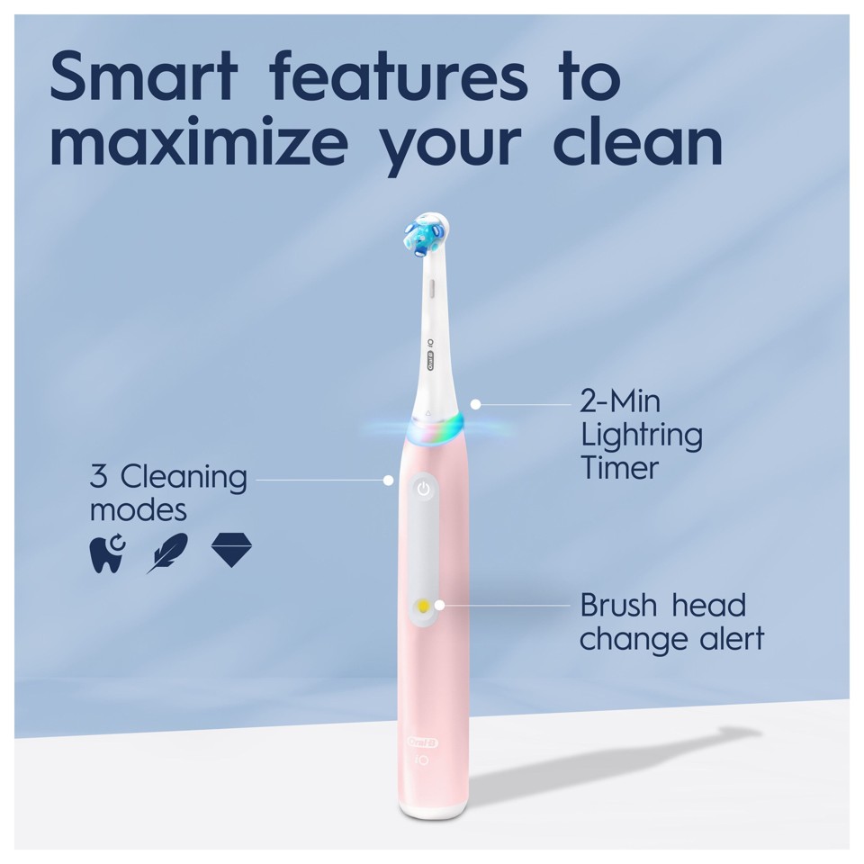 Oral-B - iO3S Lyserød Elektrisk Tandbørste