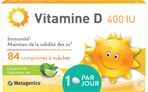 Metagenics Vitamine D 400UI 84 Comprimés À Macher