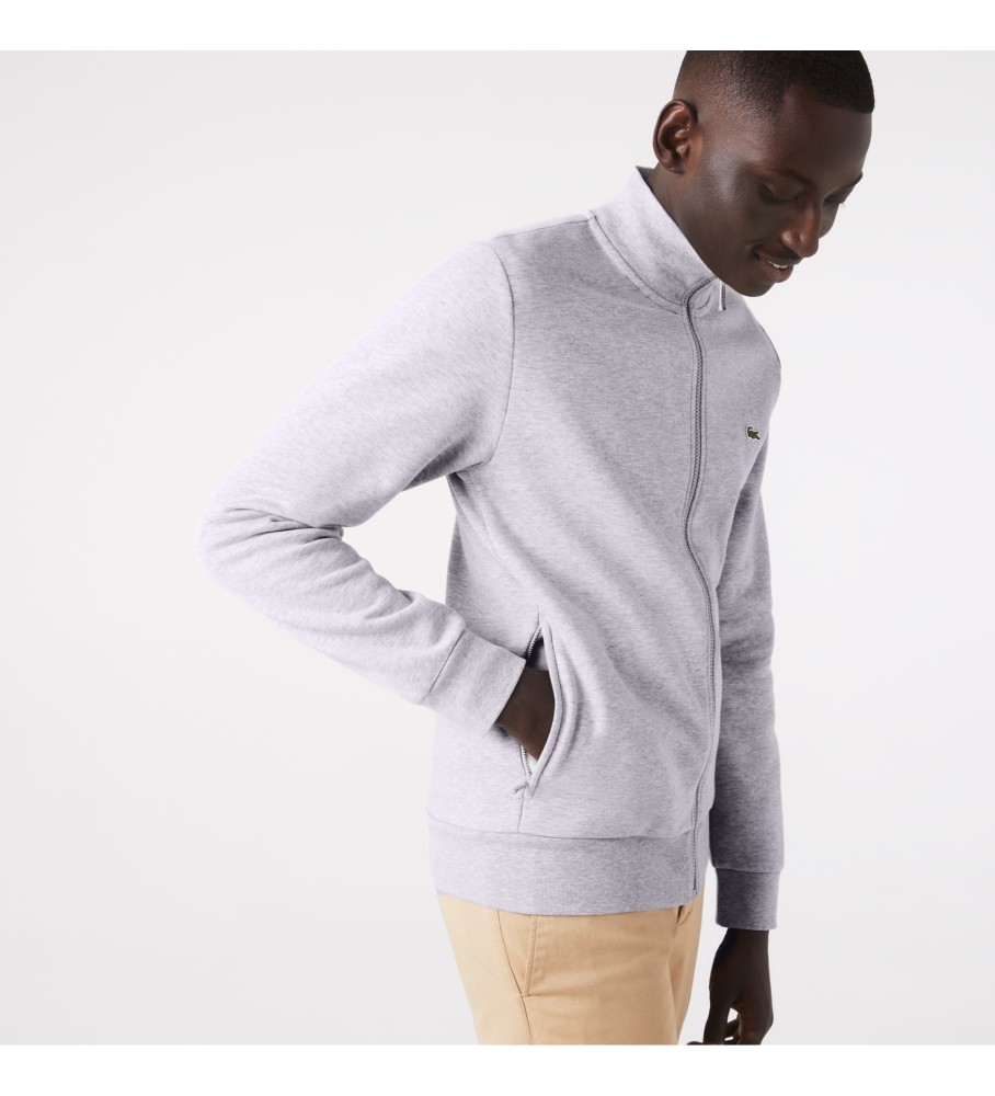 Moletom Lacoste Brushed Fleece cinza