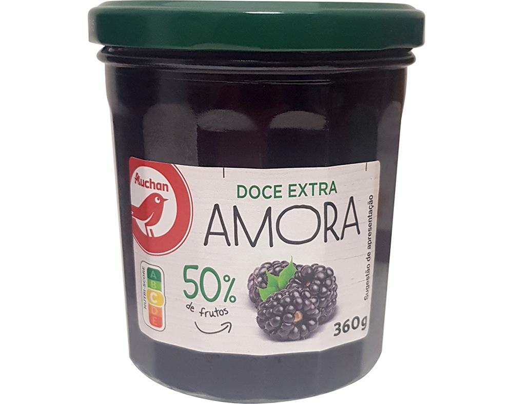 DOCE AUCHAN EXTRA 50% FRUTOS AMORA 360G