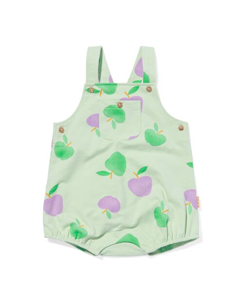 salopette nouveau-né pommes vert menthe